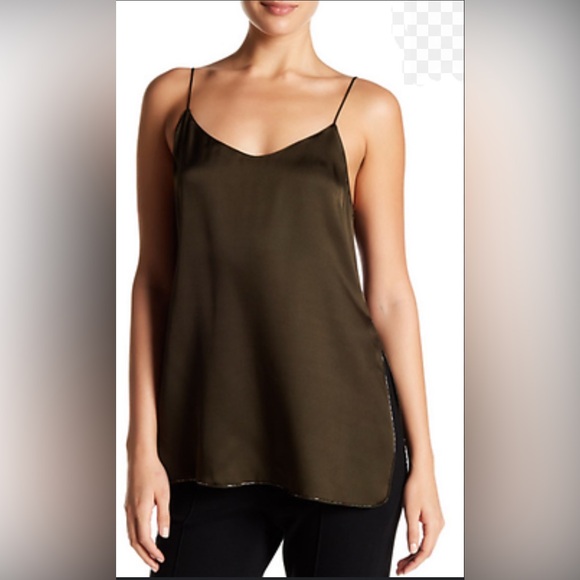 Theory Tops - NWT Theory Vine Green silk camisole top SP